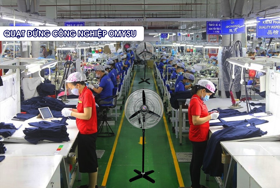 Quạt đứng công nghiệp dùng cho công xưởng nhà xưởng