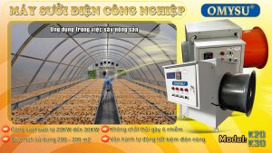 máy sưởi công nghiệp chuyên dùng cho sấy nông sản